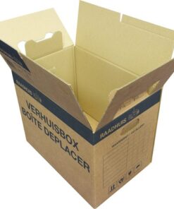 Verhuisdoos Budget Raadhuis dubbele bodem, 485x320x365mm    (inwendig)