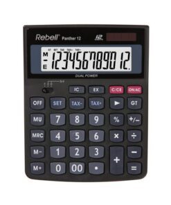 Calculator Rebell PANTHER 12BX zwart desk 12 digit