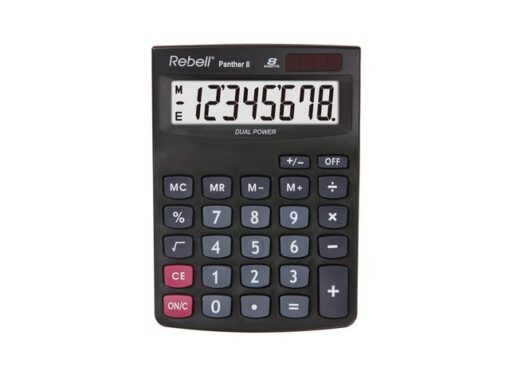 Calculator Rebell PANTHER 8BX zwart desk 8 digit