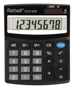 Calculator Rebell-SDC408-BX zwart desktop