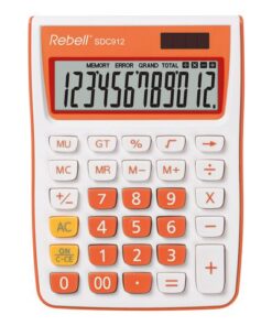 Calculator Rebell-SDC912OR-BX wit-oranje desktop