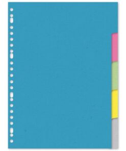 Kangaro KTC Tabblad Kangaro A4 blanco karton 220gr assorti 23-gaats     5-delig