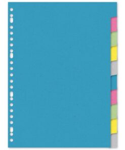 Kangaro KTC Tabblad Kangaro A4 blanco karton 220gr assorti 23-gaats     10-delig