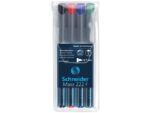 Universele marker Schneider Maxx 222 F permanent etui a 4   stuks assorti