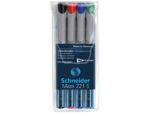 Universele marker Schneider Maxx 221 S non-permanent etui a 4 stuks assorti