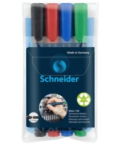 Marker Schneider Maxx 130 permanent ronde punt etui á 4     stuks