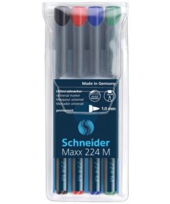 Universele marker Schneider Maxx 224 M permanent etui a 4   stuks