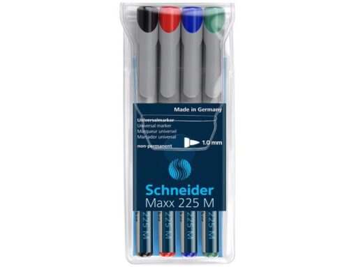 Universele marker Schneider Maxx 225 M non-permanent etui a 4 stuks