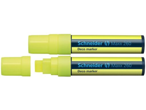 Krijtmarker Schneider Maxx 260 fluorgeel. Set á 2x
