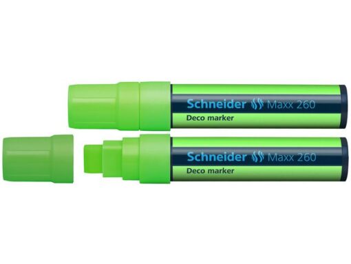 Krijtmarker Schneider Maxx 260 fluorgroen. Set á 2x
