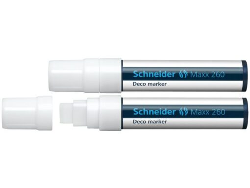 Krijtmarker Schneider Maxx 260 wit. Set á 2x