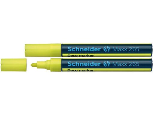 Krijtmarker Schneider Maxx 265 geel. Set á 2x