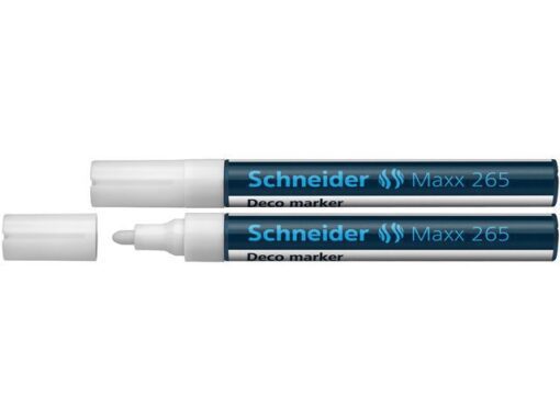 Krijtmarker Schneider Maxx 265 wit. Set á 2x