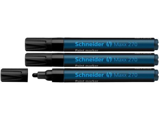 Lakmarker Schneider Maxx 270 1-3 mm zwart. Set á 3x