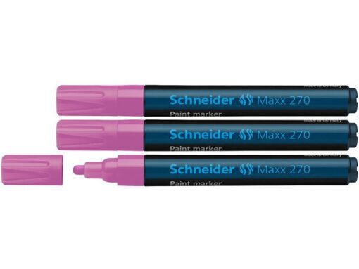 Lakmarker Schneider Maxx 270 1-3 mm roze. Set á 3x