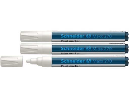 Lakmarker Schneider Maxx 270 1-3 mm wit. Set á 3x