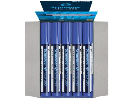 Boardmarker Schneider Maxx 290 ronde punt blauw. set á 10x
