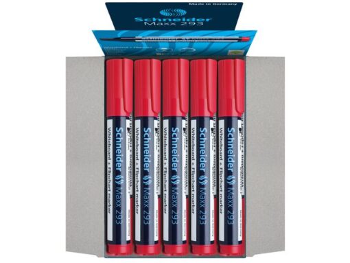 Boardmarker Schneider Maxx 293 beitelpunt 2-5 mm rood. set  á 10x