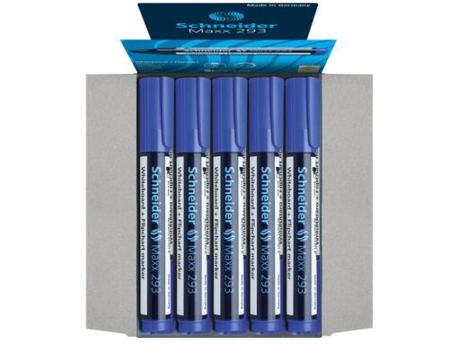 Boardmarker Schneider Maxx 293 beitelpunt 2-5 mm blauw. set á 10x