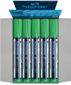 Boardmarker Schneider Maxx 293 beitelpunt 2-5 mm groen. set á 10x