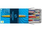 Balpen Schneider Office assorti kleuren, blauw schrijvend