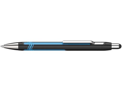 Balpen Schneider Epsilon XB huls zwart/blauw,               blauwschrijvend