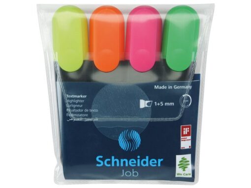 Tekstmarker Schneider Job 150 etui a 4 stuks assorti