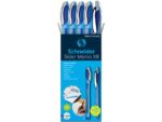 Balpen Schneider Memo XB blauw 4st. + 1x Gratis Slider Rave blauw in etui