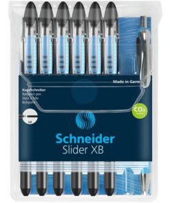 Balpen Schneider Slider Basic XB zwart 6st.+ 1x slider Rave zwart GRATIS in etui