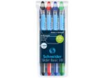 Balpen Schneider Slider Basic XB etui a 4 stuks w.v. 1      gratis
