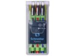 Fineliner Schneider Xpress 0,8mm etui 1x zwart, 1x rood, 1x blauw