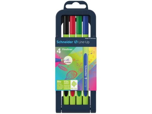 Fineliner Schneider Line-Up 0,4mm assorti 4 stuks