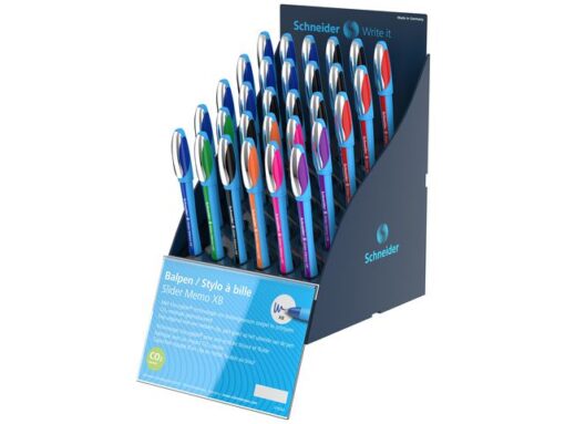 Balpen Schneider Memo XB SiS-display 30x NL-FR inhoud: 10x  S-150203 9x S-150201