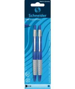 Balpen Schneider Loox softgrip 2 stuks assorti op blister