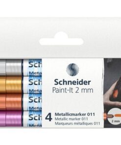 Metallic marker Schneider Paint-it 011 2mm etui 4st.        (metallic zilver, goud,