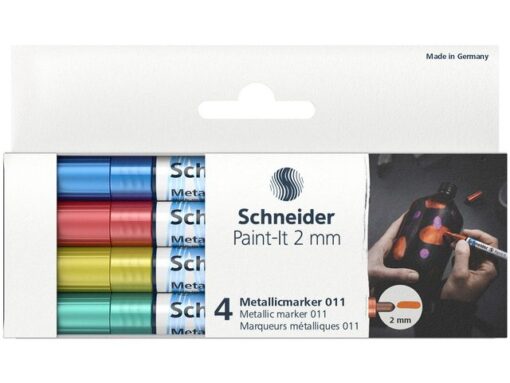 Metallic marker Schneider Paint-it 011 2mm etui 4st.        (metallic blauw, rood,