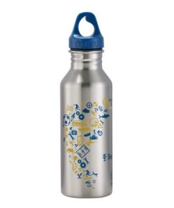 Drinkbeker Step by Step 500ml roestvrij staal blauw/geel