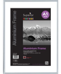 Fotolijst Seco A1 zilverkleurig Geborsteld aluminium. 11mm