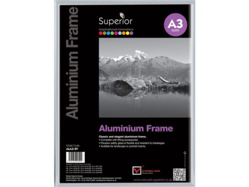 Fotolijst Seco A3 zilverkleur Geborsteld aluminium. 11mm