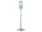 Standaar Seco handontsmetting 1.5m hoog. Met A3 lijst