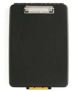 Klembord Seco A4 zwart met opbergvak. Slimline
