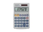 Calculator Sharp EL250S grijs-blauw hand 8 digit