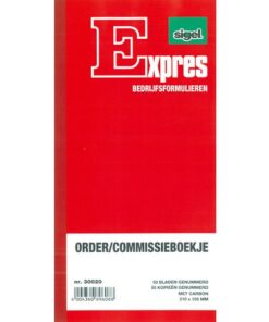 Order/commissieboekje Sigel Expres met carbon 2x50 blad