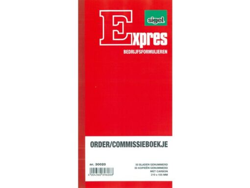 Order/commissieboekje Sigel Expres met carbon 2x50 blad