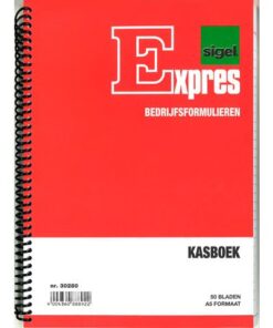 Spiraal gebonden kasboek Sigel A5 staand 50 blad