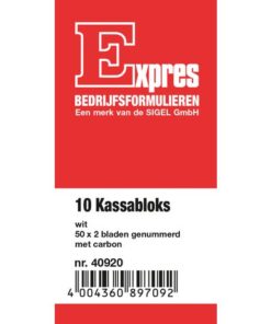 Kassablok Sigel Expres met carbon 150x110mm 2x50 blad wit