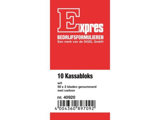 Kassablok Sigel Expres met carbon 150x110mm 2x50 blad wit