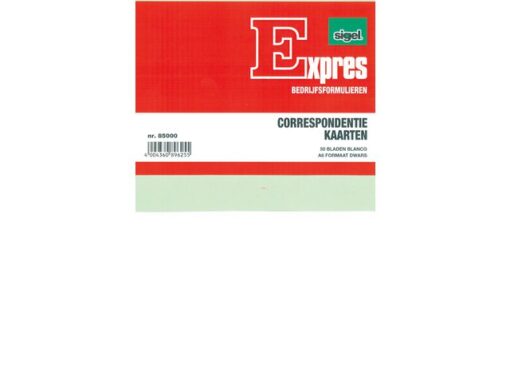 Correspondentiekaart Sigel Expres A6 200gr wit karton 50 stuks