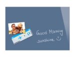 Sigel Glasmagneetbord BeBoard gepoederd blauw 600x400x9mm incl.  2 magneten