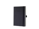Sigel Notitieboek Conceptum Pure A5 zwart blanco hardcover.       Genummerde pagina's, inhoudsopgave, sluiting d.m.v.